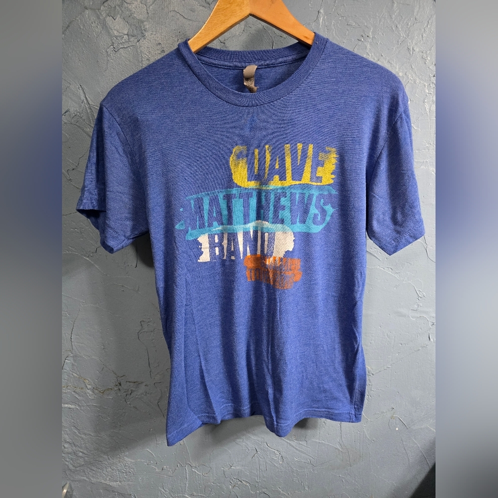 Dave Matthews Band Sunner Tour 2013  Blue Graphic Short Sleeve Tee Sz S